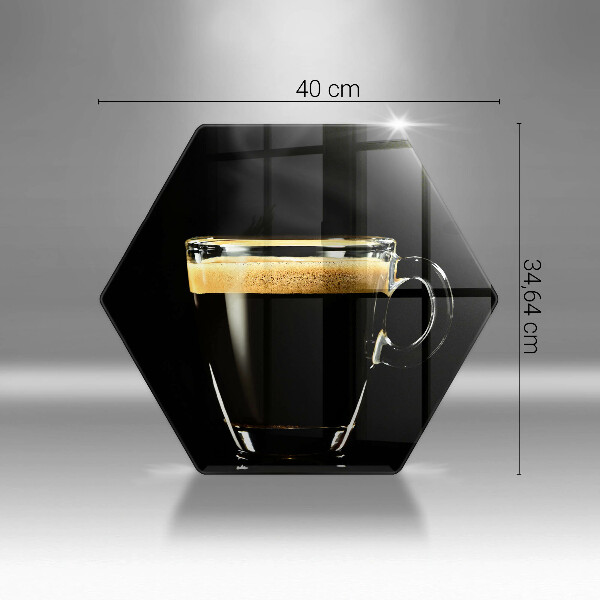 Tagliere in vetro temperato Un bicchiere di caffè nero