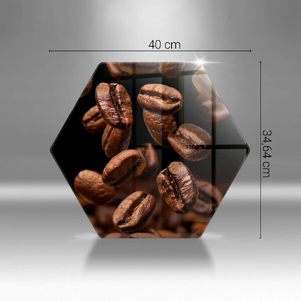 Tagliere in vetro temperato Chicchi di caffè marroni