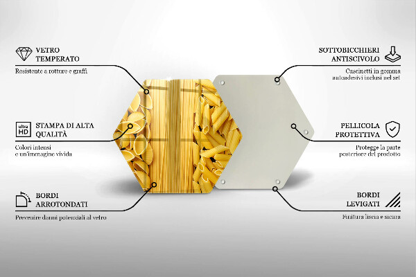 Tagliere in vetro temperato Pasta