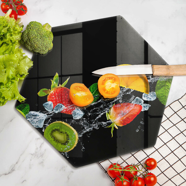 Tagliere in vetro temperato Frutta in acqua