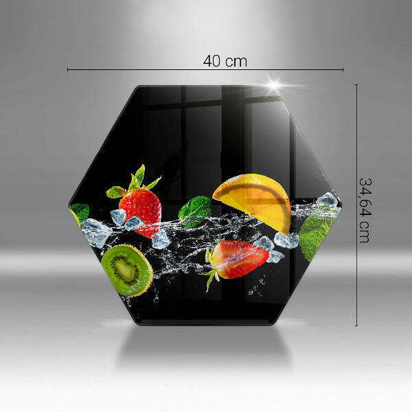 Tagliere in vetro temperato Frutta in acqua