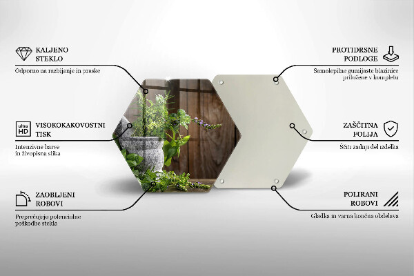 Tagliere in vetro temperato Erbe verdi