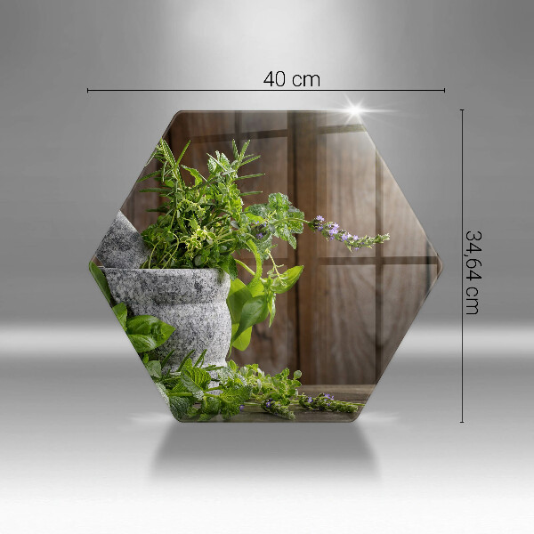 Tagliere in vetro temperato Erbe verdi