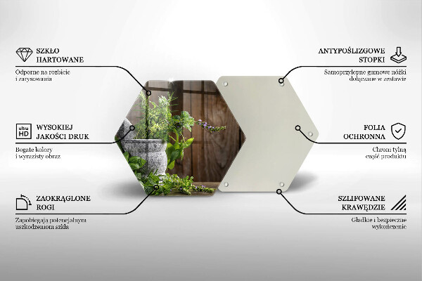 Tagliere in vetro temperato Erbe verdi