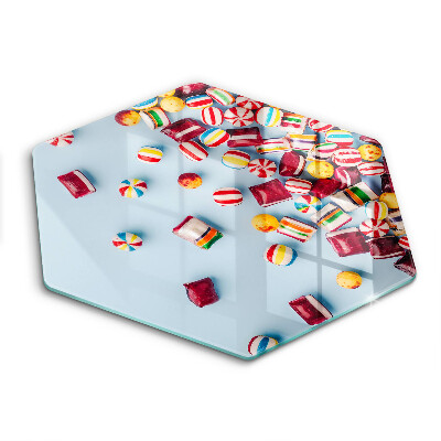 Tagliere in vetro temperato Caramelle colorate