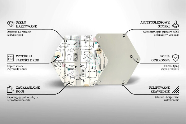 Tagliere in vetro temperato Accessori per la cucina