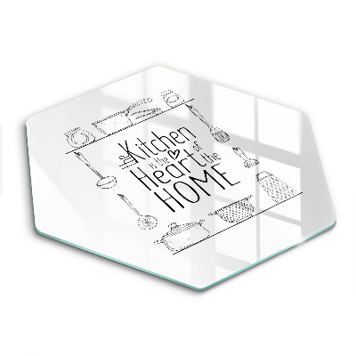 Tagliere in vetro temperato Iscrizione frase