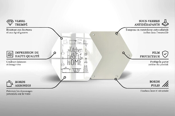 Tagliere in vetro temperato Iscrizione frase