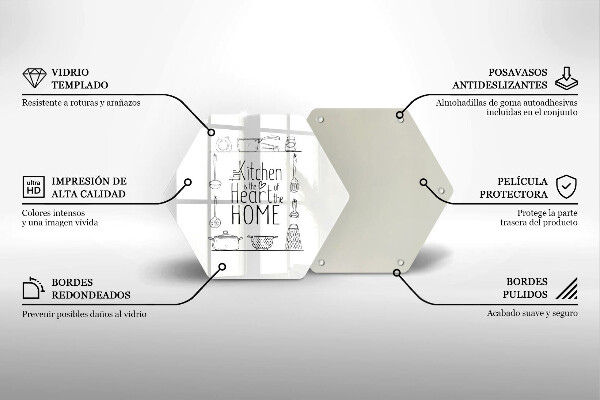 Tagliere in vetro temperato Iscrizione frase