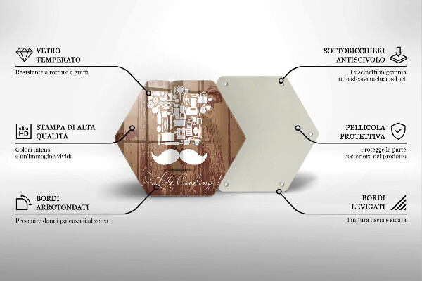 Tagliere in vetro temperato I like cooking