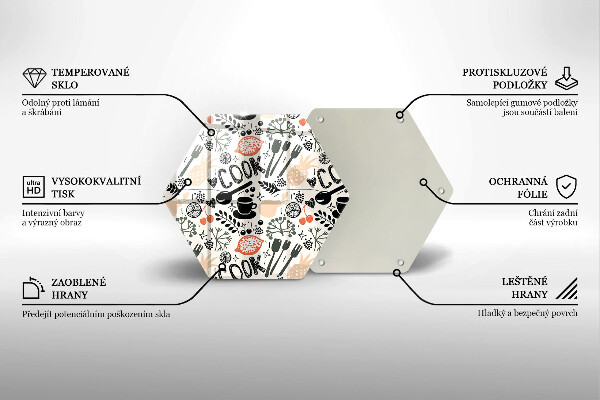 Tagliere in vetro temperato Motivo della cucina dei cartoni animati