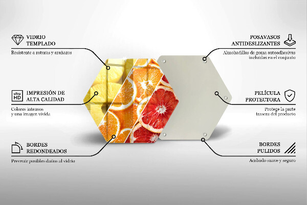 Tagliere in vetro temperato Frutti colorati