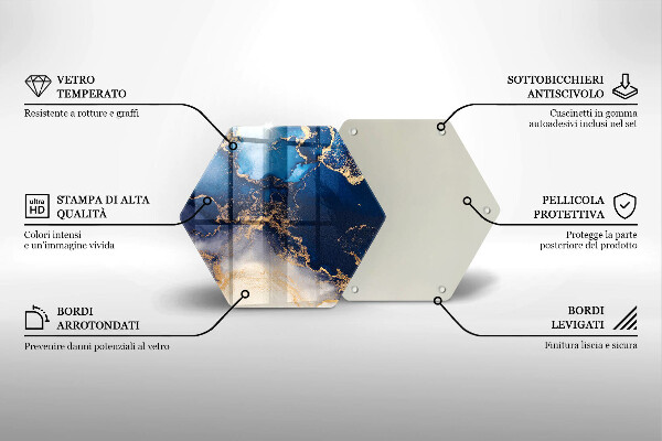 Tagliere in vetro temperato Astrazione del marmo