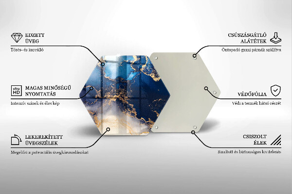 Tagliere in vetro temperato Astrazione del marmo