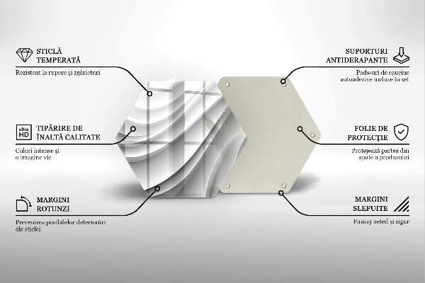 Tagliere in vetro temperato Linee geometriche