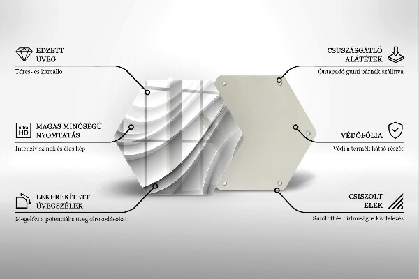 Tagliere in vetro temperato Linee geometriche