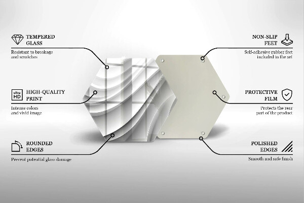 Tagliere in vetro temperato Linee geometriche