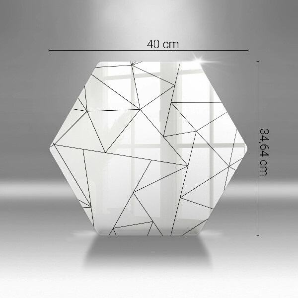 Tagliere in vetro temperato Triangoli bianchi