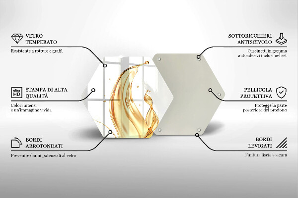 Tagliere in vetro temperato olio d'oliva