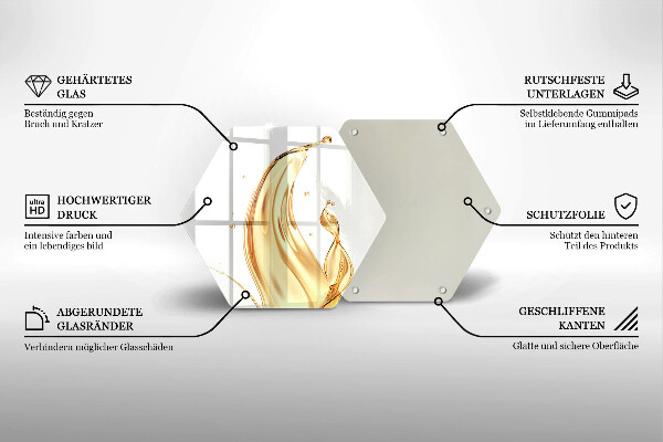 Tagliere in vetro temperato olio d'oliva