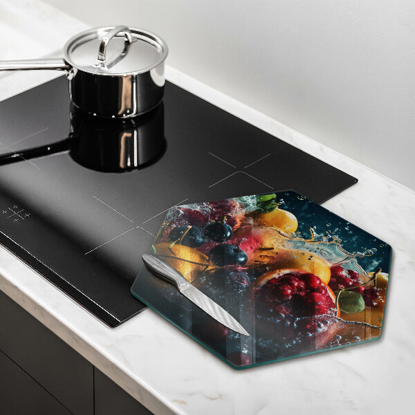 Tagliere in vetro temperato Frutta in acqua