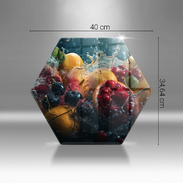 Tagliere in vetro temperato Frutta in acqua