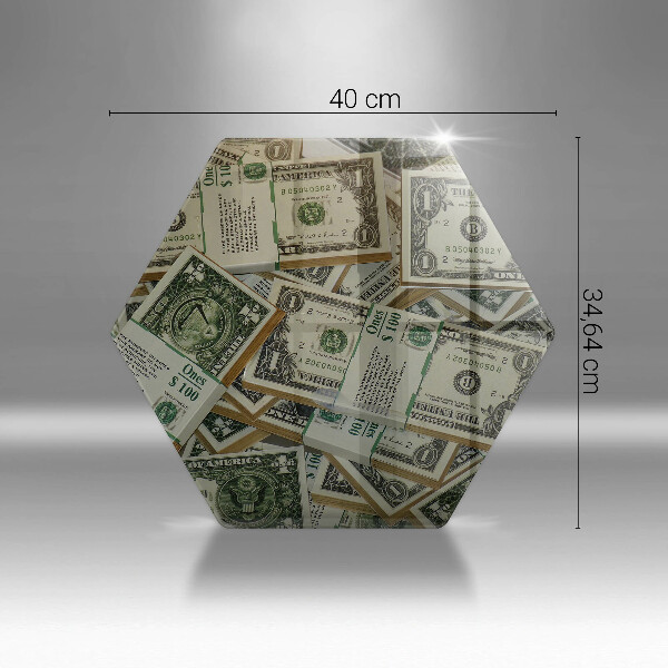 Tagliere in vetro temperato Dollari in denaro