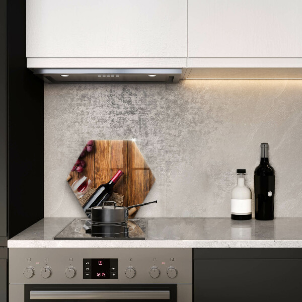 Tagliere in vetro temperato Una bottiglia di vino rosso