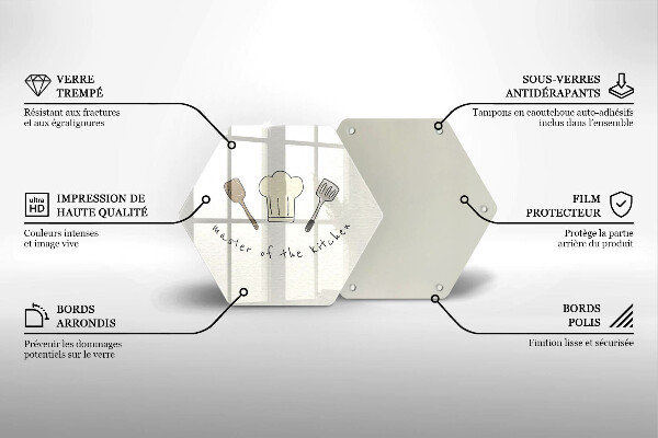 Tagliere in vetro temperato Master of the Kitchen