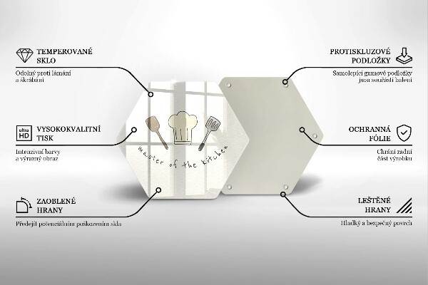 Tagliere in vetro temperato Master of the Kitchen
