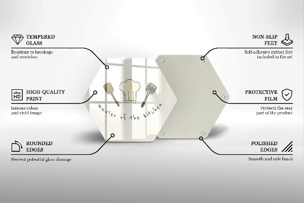 Tagliere in vetro temperato Master of the Kitchen