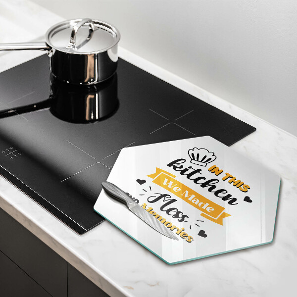 Tagliere in vetro temperato In this kitchen we made mess and memories