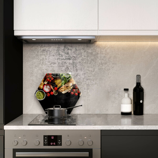 Tagliere in vetro temperato Ingredienti e spezie italiani