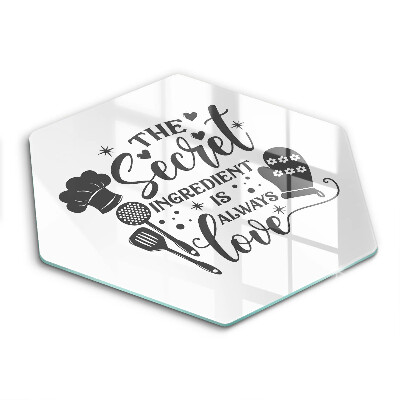 Tagliere in vetro temperato Iscrizione frase