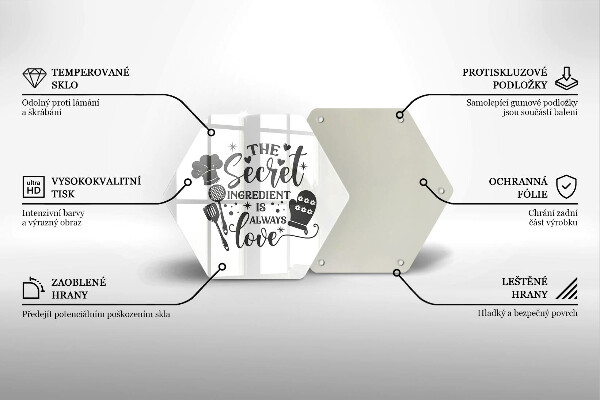 Tagliere in vetro temperato Iscrizione frase