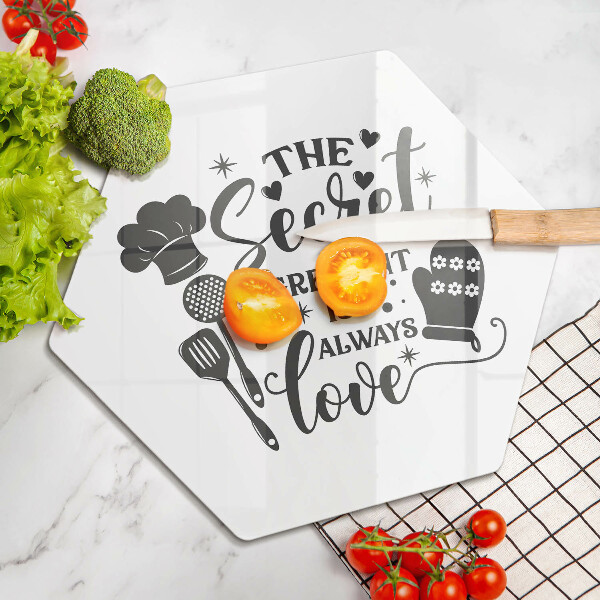 Tagliere in vetro temperato Iscrizione frase