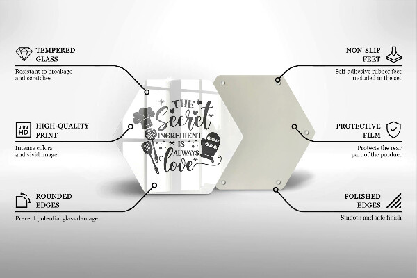 Tagliere in vetro temperato Iscrizione frase