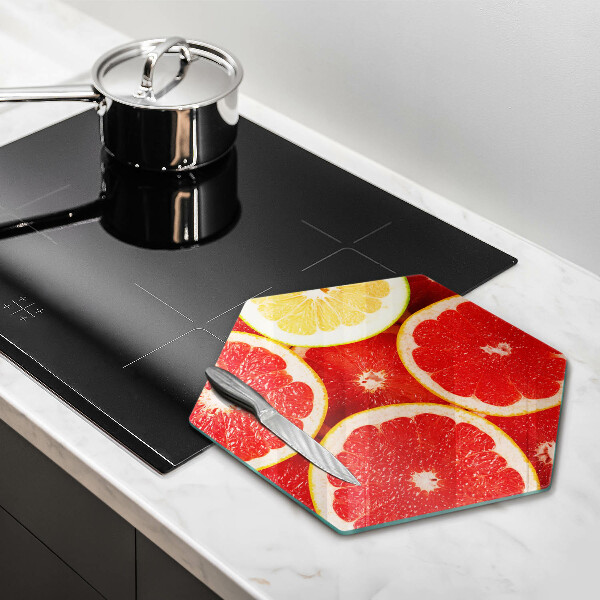 Tagliere in vetro temperato Fette di pompelmo