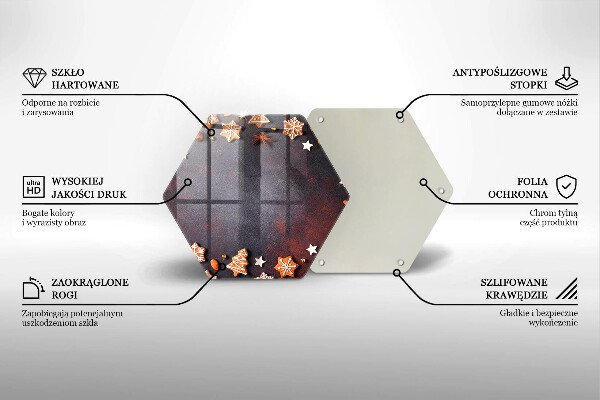 Tagliere in vetro temperato Natale di pan di zenzero