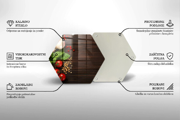 Tagliere in vetro temperato Verdure sul tavolo