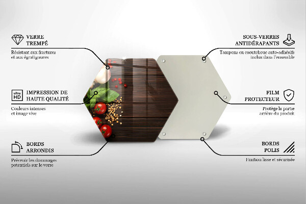 Tagliere in vetro temperato Verdure sul tavolo