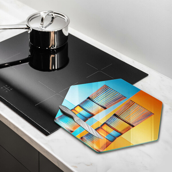 Tagliere in vetro temperato Due bicchieri d'acqua