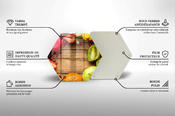 Tagliere in vetro temperato Frutta fresca