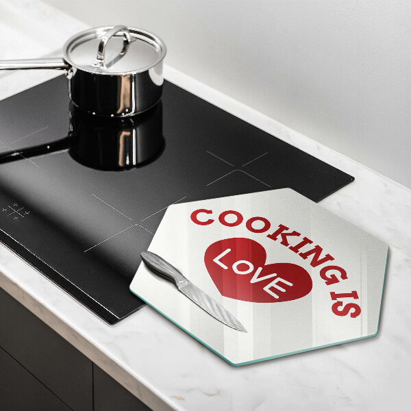 Tagliere in vetro temperato Cooking is love