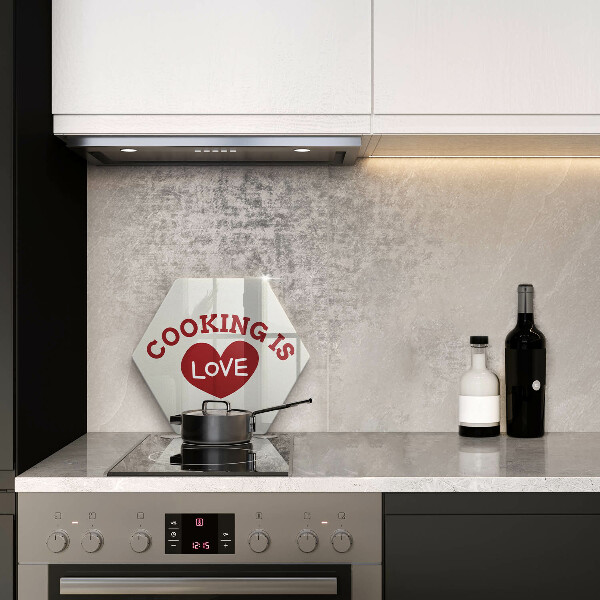 Tagliere in vetro temperato Cooking is love