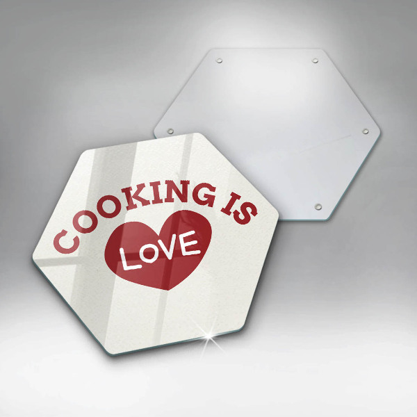 Tagliere in vetro temperato Cooking is love