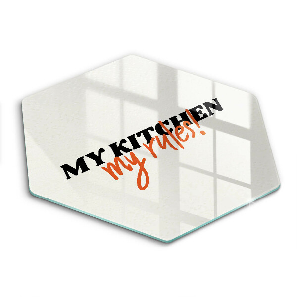 Tagliere in vetro temperato My kitchen my rules