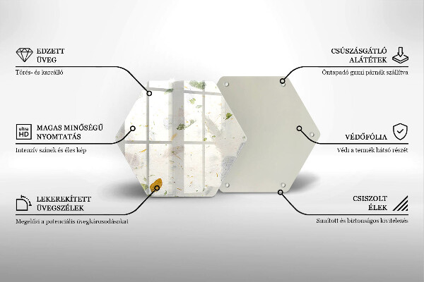 Tagliere in vetro temperato Foglie cadenti