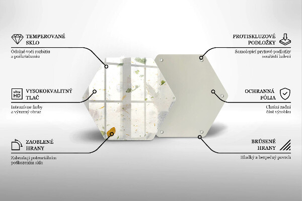 Tagliere in vetro temperato Foglie cadenti