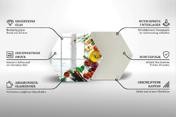 Tagliere in vetro temperato Verdure e spezie